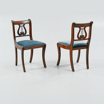 STOLAR, 8 st, empirestil, omkring 1900-talets mitt.