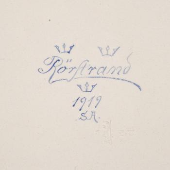 BRICKBORD, rokokostil, Rörstrand, brickan daterad 1919.