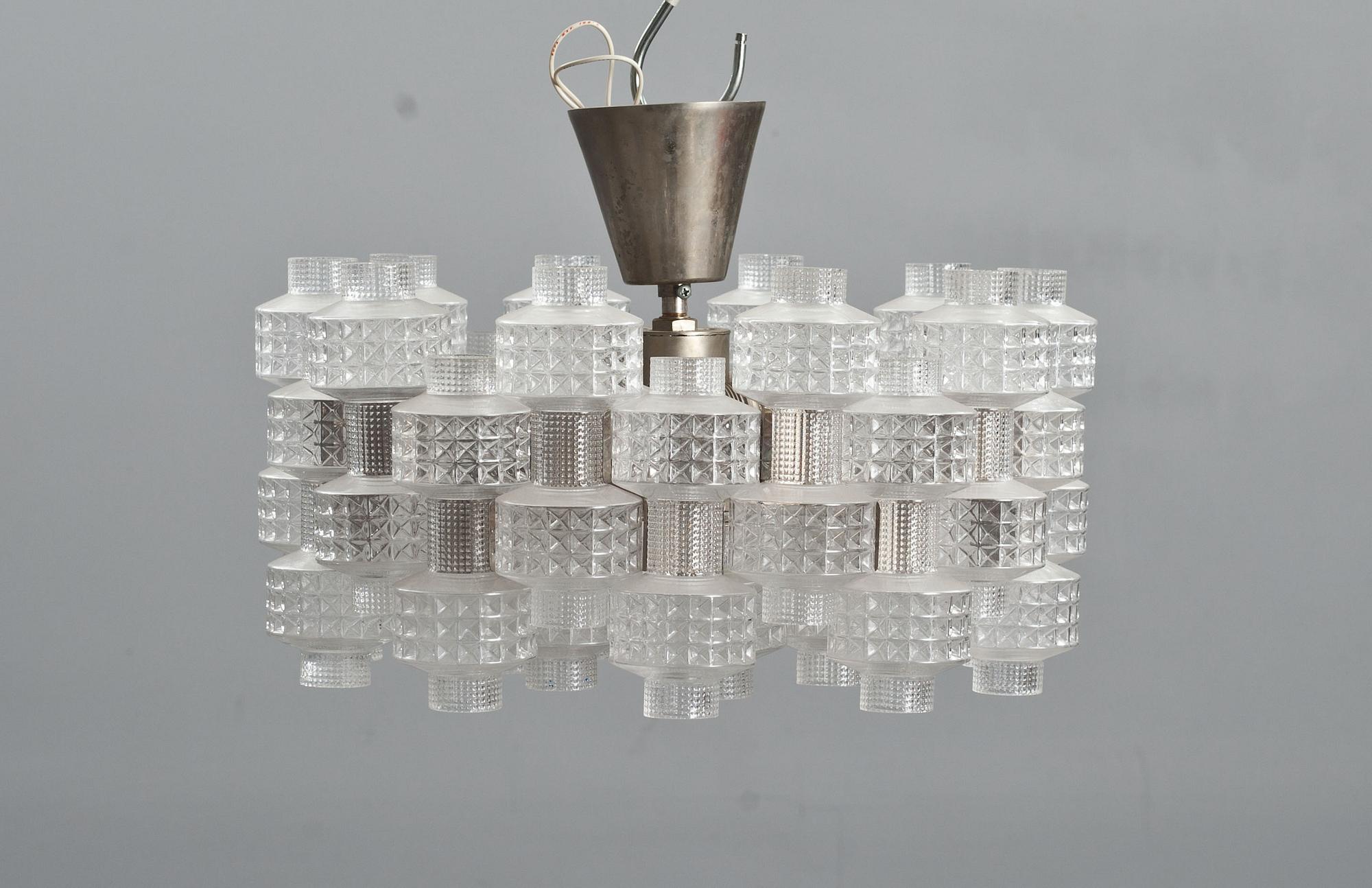 LJUSKRONA, glas, "Festival", Orrefors/Fagerhult, 1900-talets mitt.