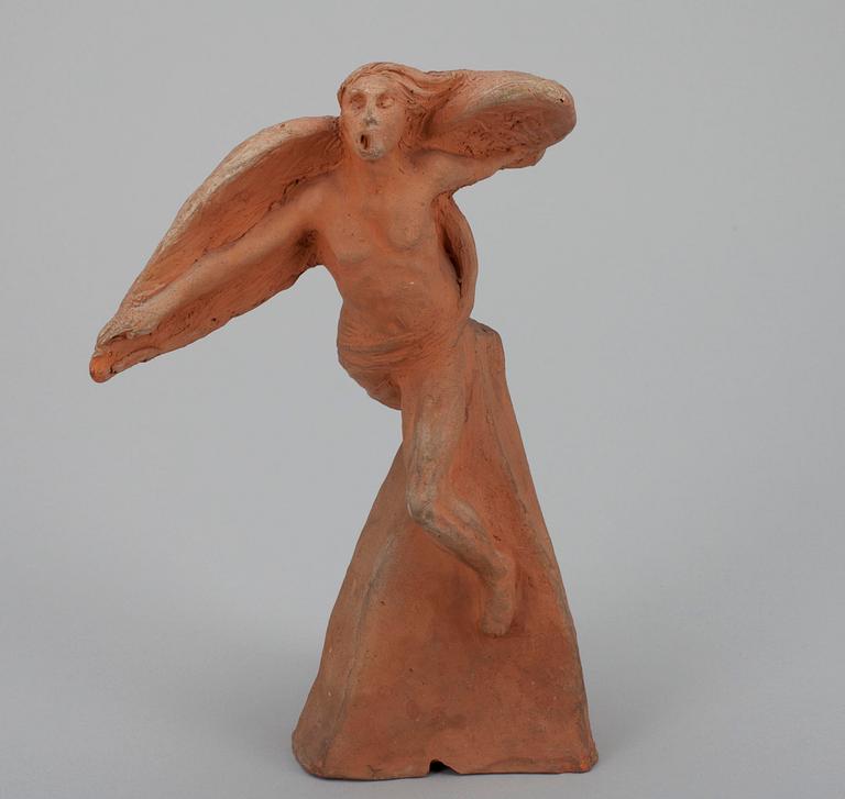 VILLE VALLGREN, skulptur, rödlera, signerad i godset, daterad 1935.