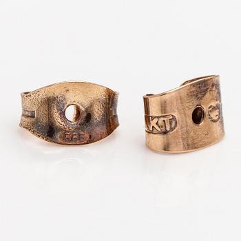 Korvakorupari, 14K kultaa, timantteja n. 0.08 ct yht.