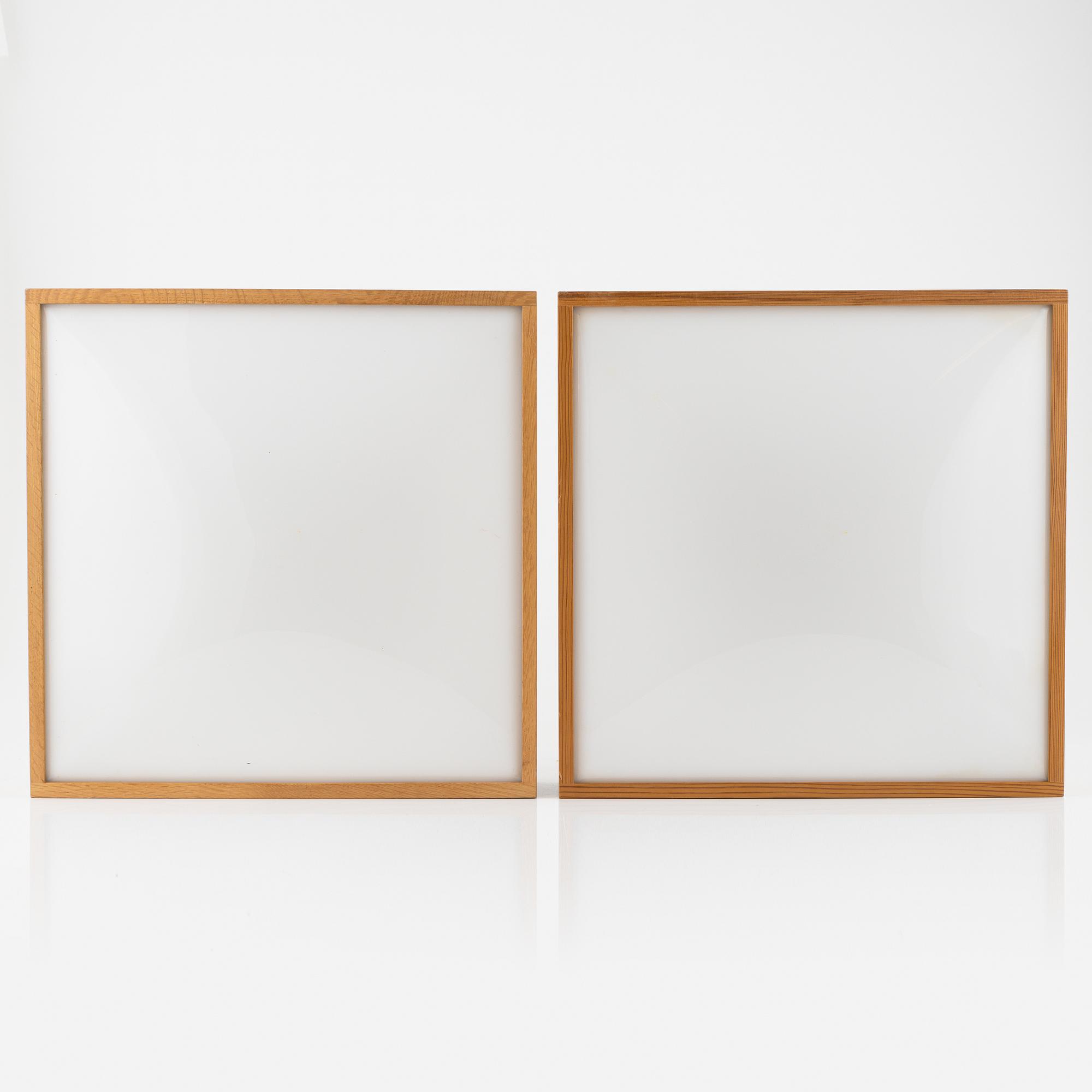 Uno & Östen Christiansson, a pair of wall lamps/ceiling lamps, Luxus, 1960's.