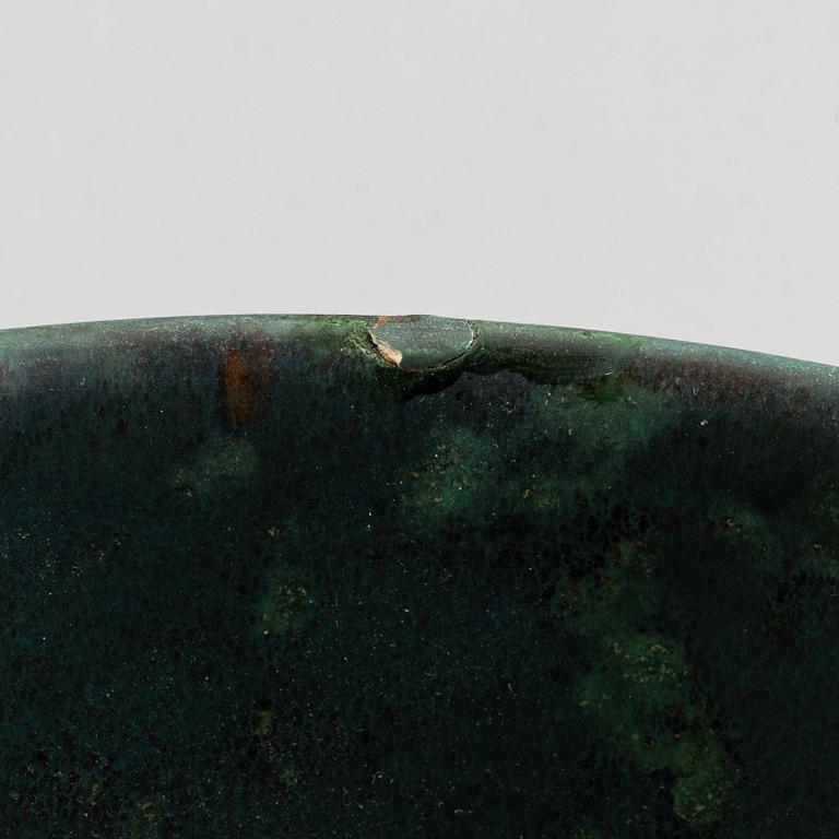 Hans Hedberg, a faience footed bowl, Biot, France.