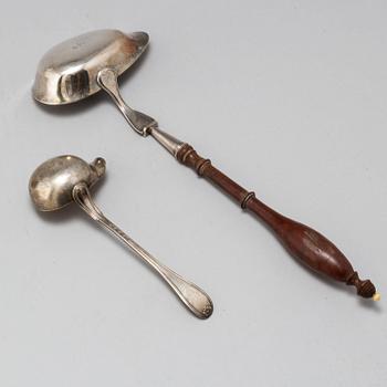 SOPPLEV SAMT SÅSSKED, silver, bl a N.L. Kjellberg, Kalmar 1815.