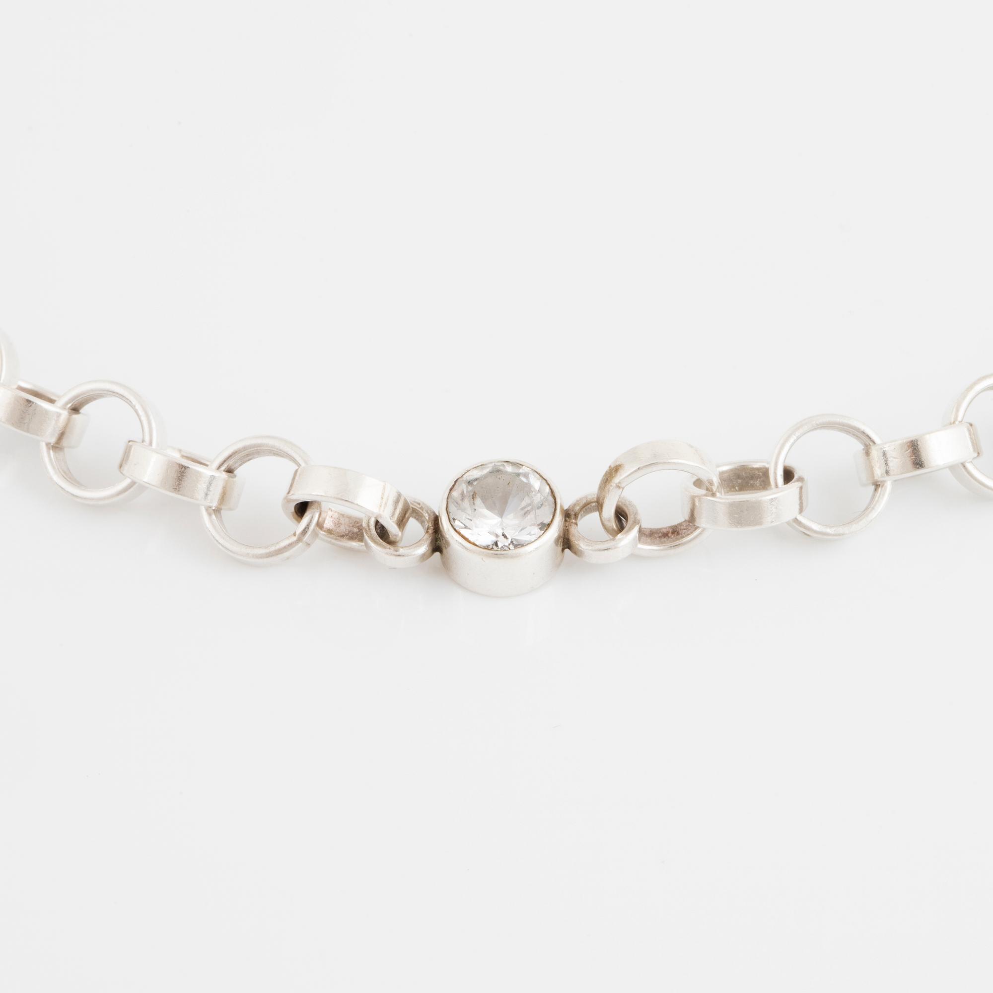 CECILIA JOHANSSON a rock crystal necklace.