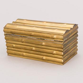 Josef Hoffmann, A 1920s brass box with hinged lid, marked JH, Wiener Werkstätte, Made in Austria.