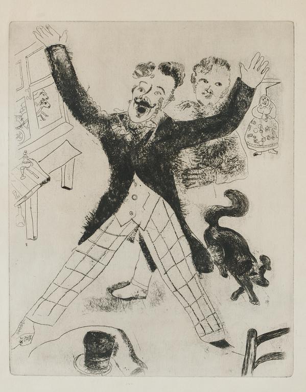 Marc Chagall, "Nozdriov", ur: "Les ames mortes".