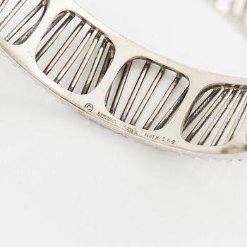 Arm ring, Bent Knudsen, silver, Denmark.