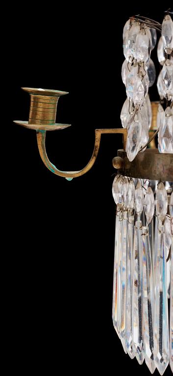 A late Gustavian circa 1800 seven-light chandelier.