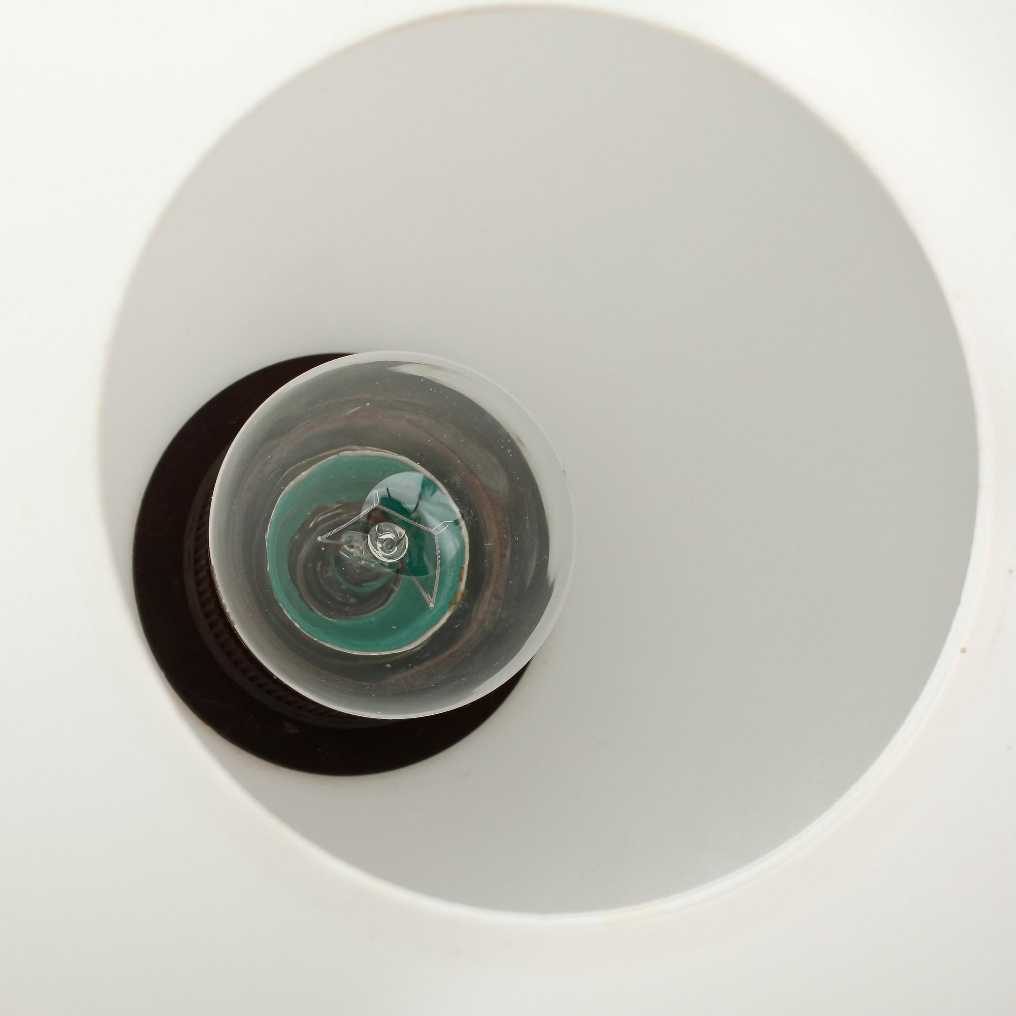 TAKLAMPA, möjl Luxus, 1950/1960-tal. H 45, diam ca 20.