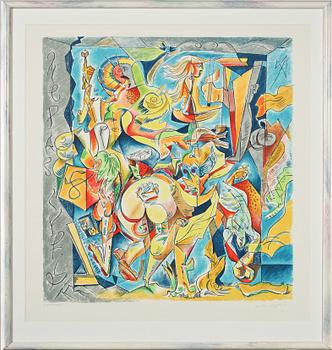 ANDRÉ MASSON, färglitografi, signerad och numrerad LXXXVIII/CL.