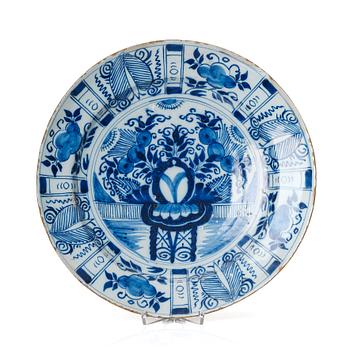 A Delft faience dish, 18th Century.