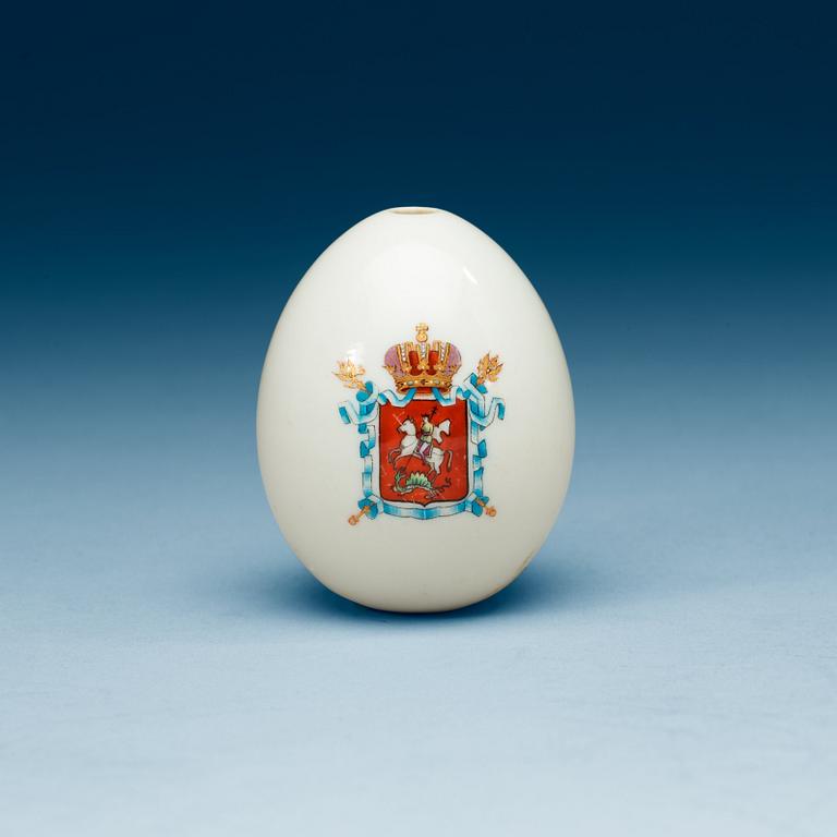 ÄGG, porslin. Ryssland, 1800-talest slut.