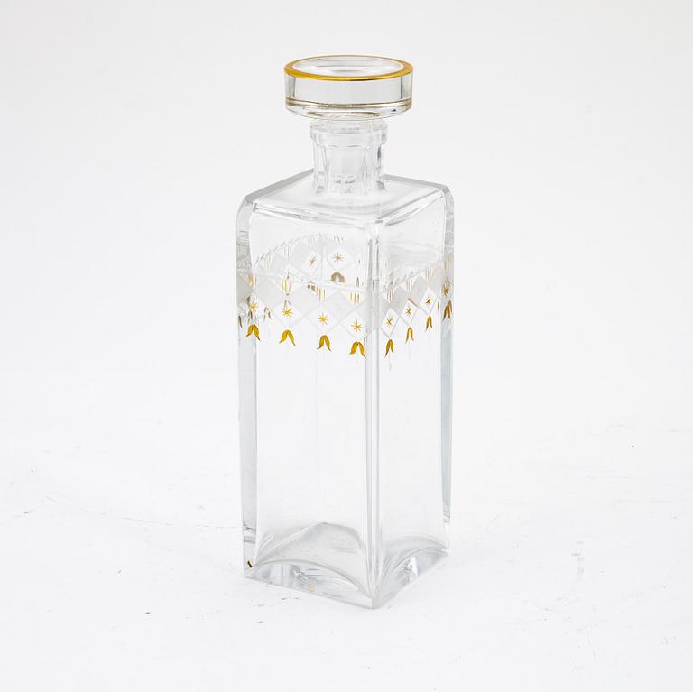 An 'Odelberg junior' glass decanter, Kosta, 20th Century.