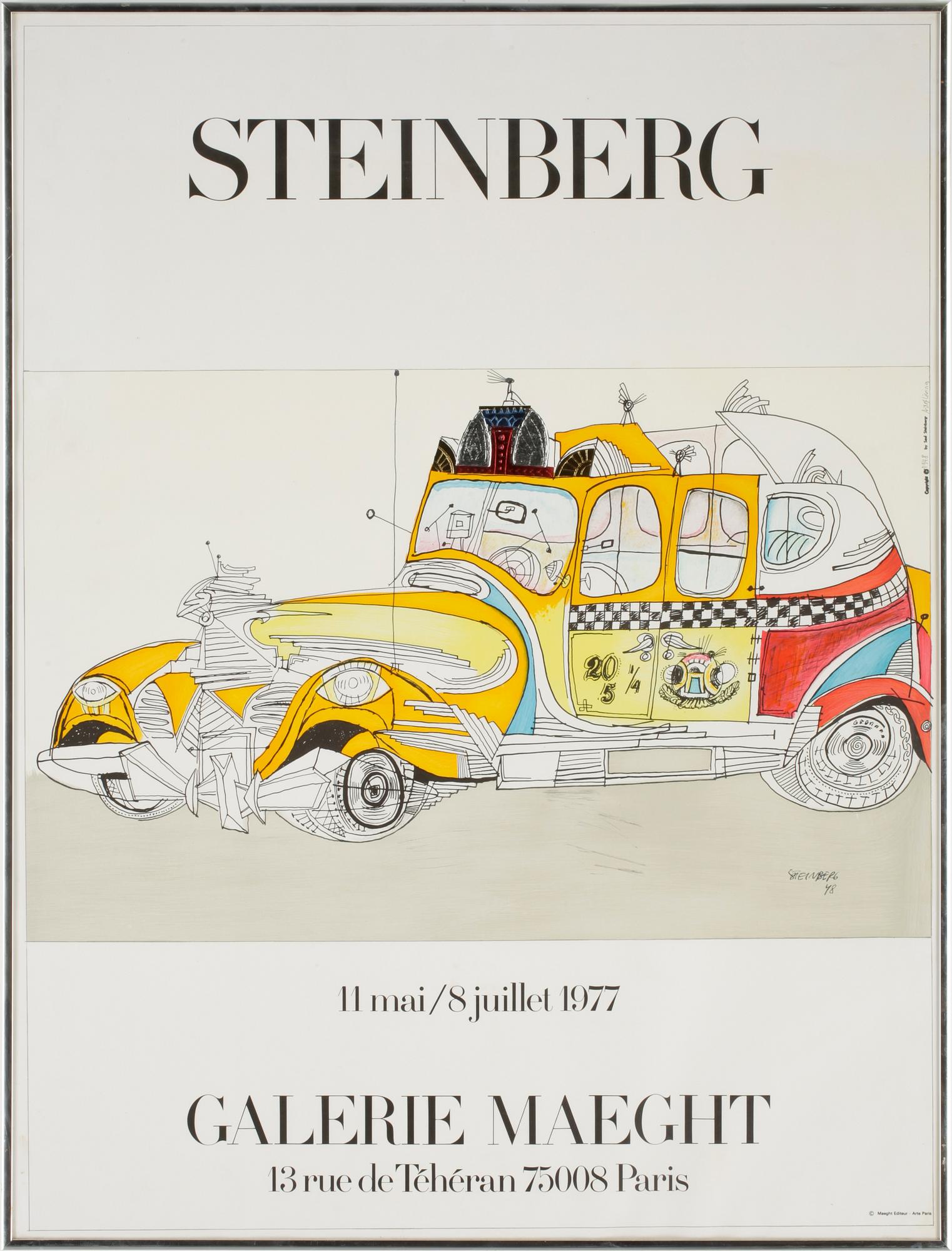 SAÜL STEINBERG, konstaffisch, dat 1948.