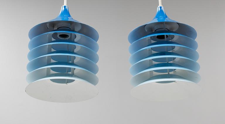 TAKLAMPOR, ett par, "Duett", IKEA, 1970-tal, höjd 20 cm. .