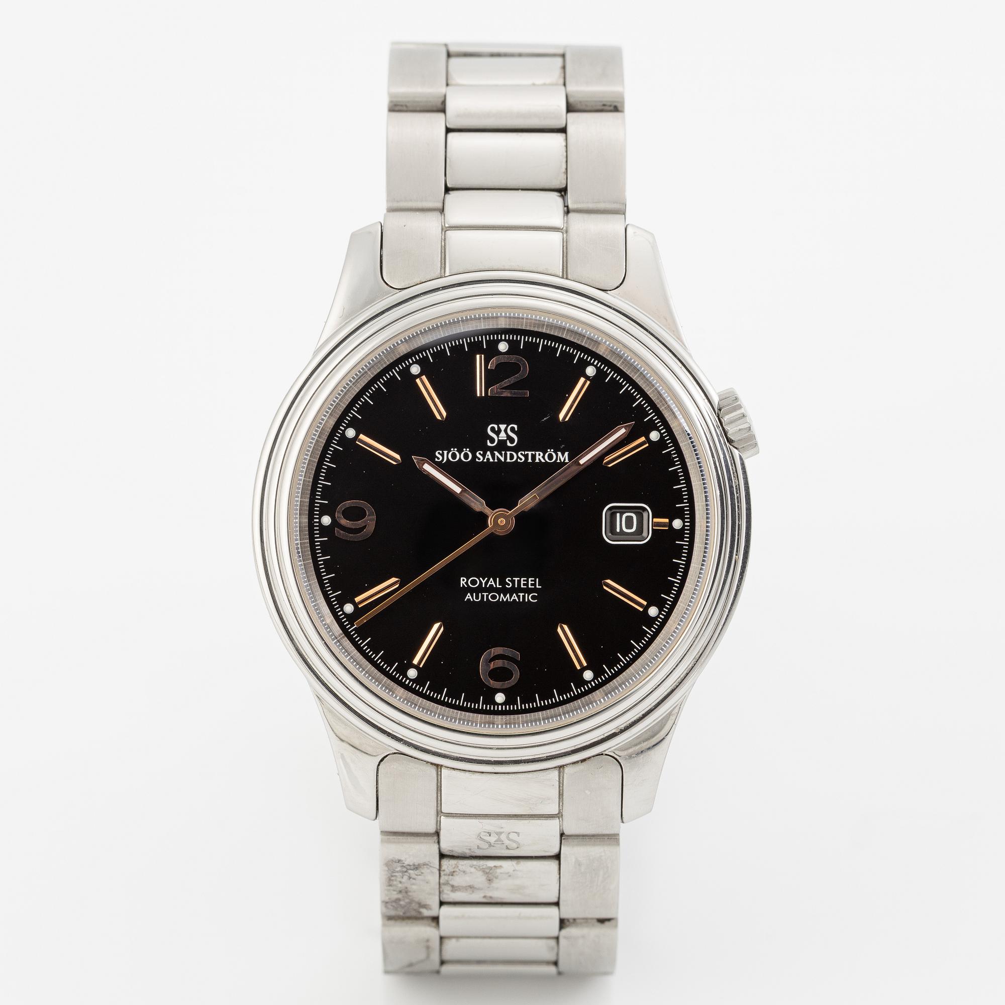 Sjöö Sandström, Royal Steel Classic II, armbandsur, 41 mm.
