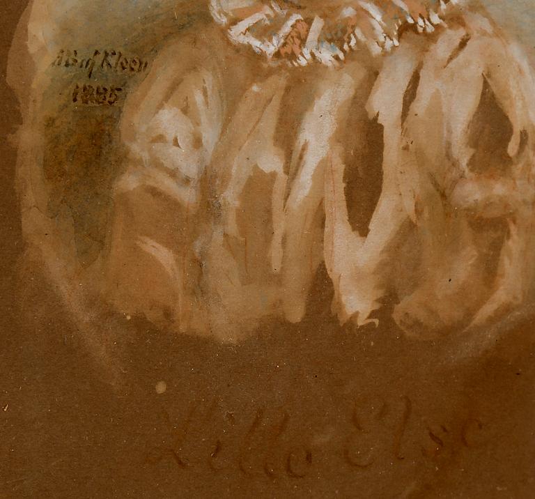 ANNA BEATA AF KLEEN, akvarell på papper, signerad och daterad 1885.