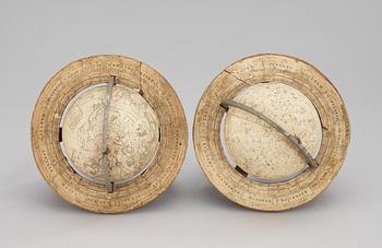A pair of Rare Swedish Terrestial and Celestial Globes by Anders Åkerman 1762.