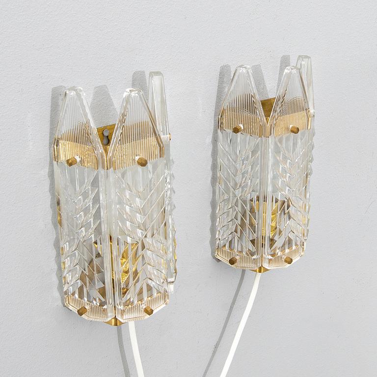 Wall lamps, a pair, second half of the 20th century.