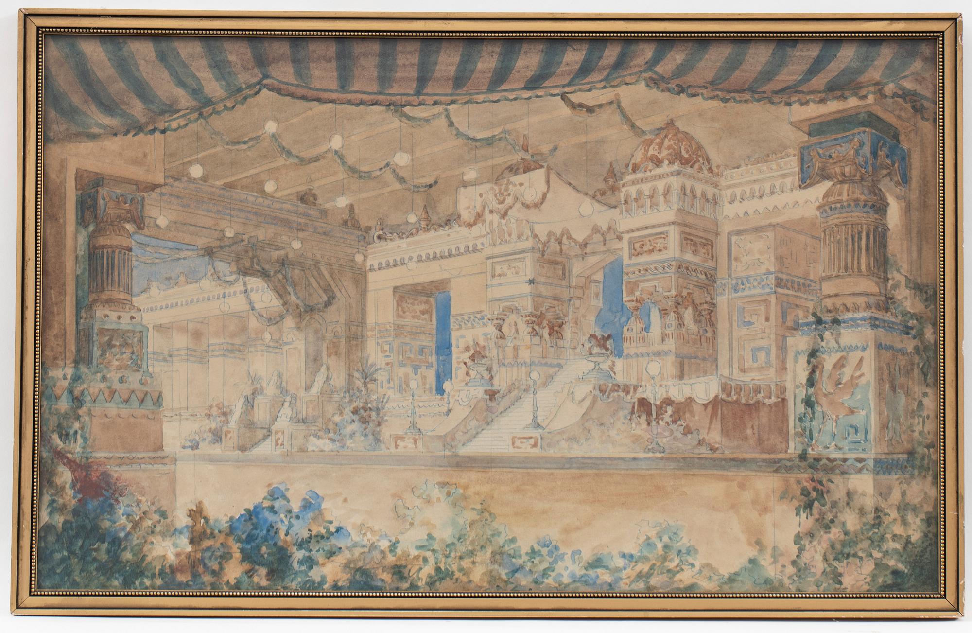 Carl Ludwig Grabow, theatre sketch.