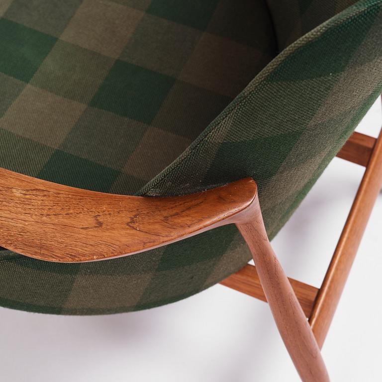 Ib Kofod Larsen, an "Elisabeth" teak armchair, model "U 65", master carpenter Christensen & Larsen, Denmark 1950s-60s.