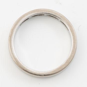 Ring 18K white gold with baguette-cut diamonds, Engelbert.