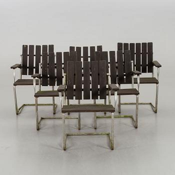 A SET OF 6 GARDEN CHAIRS, second half of 20th century.