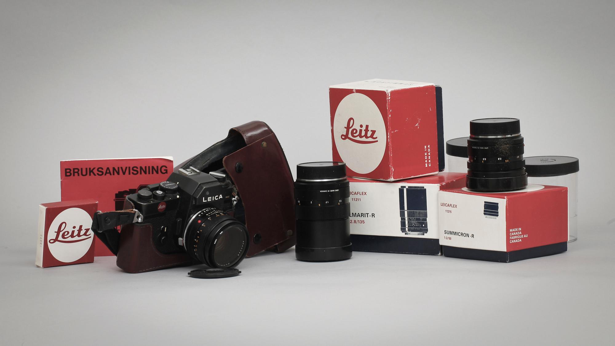 KAMERA, Leica, R3, 1980-tal samt OBJEKTIV.
