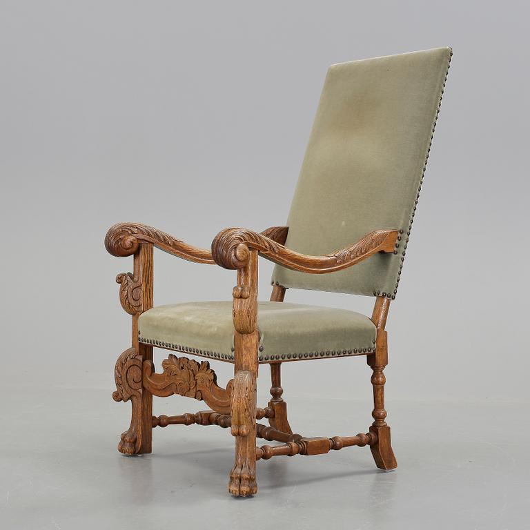 KARMSTOL, barockstil, omkring 1900-talets mitt.