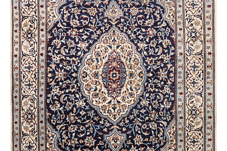 A carpet, Nain, part silk, 9 laa, ca 285 x 200 cm.