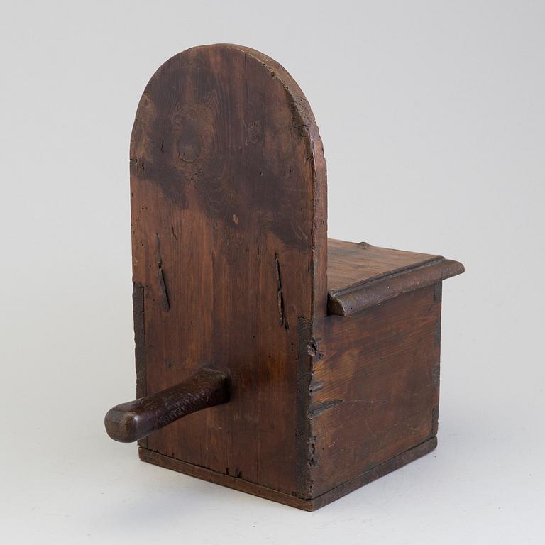 A WOODEN OFFERING BOX, probably 17th century.