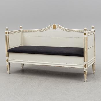 a late gustavian sofa, around the year 1800.