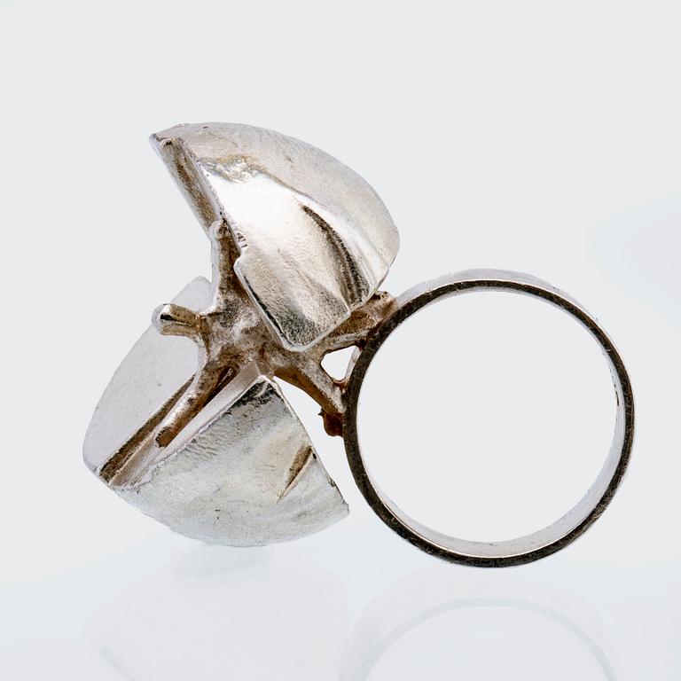 LAPPONIA ring silver"Ikaros" design Björn Weckström, Finland 1971.