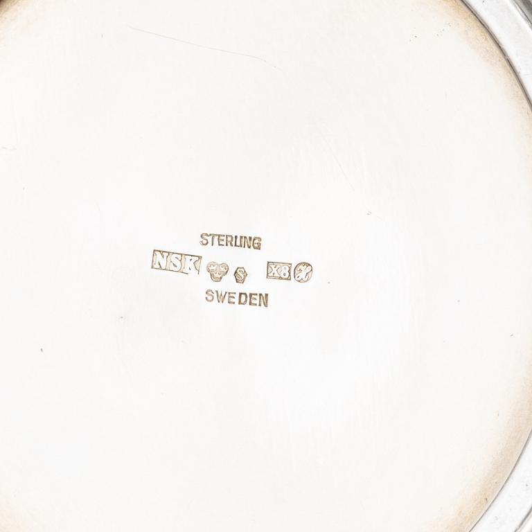 A Swedish three piece silver coffee service, mark of Nordisk Silverkonst, Helsingborg 1948.