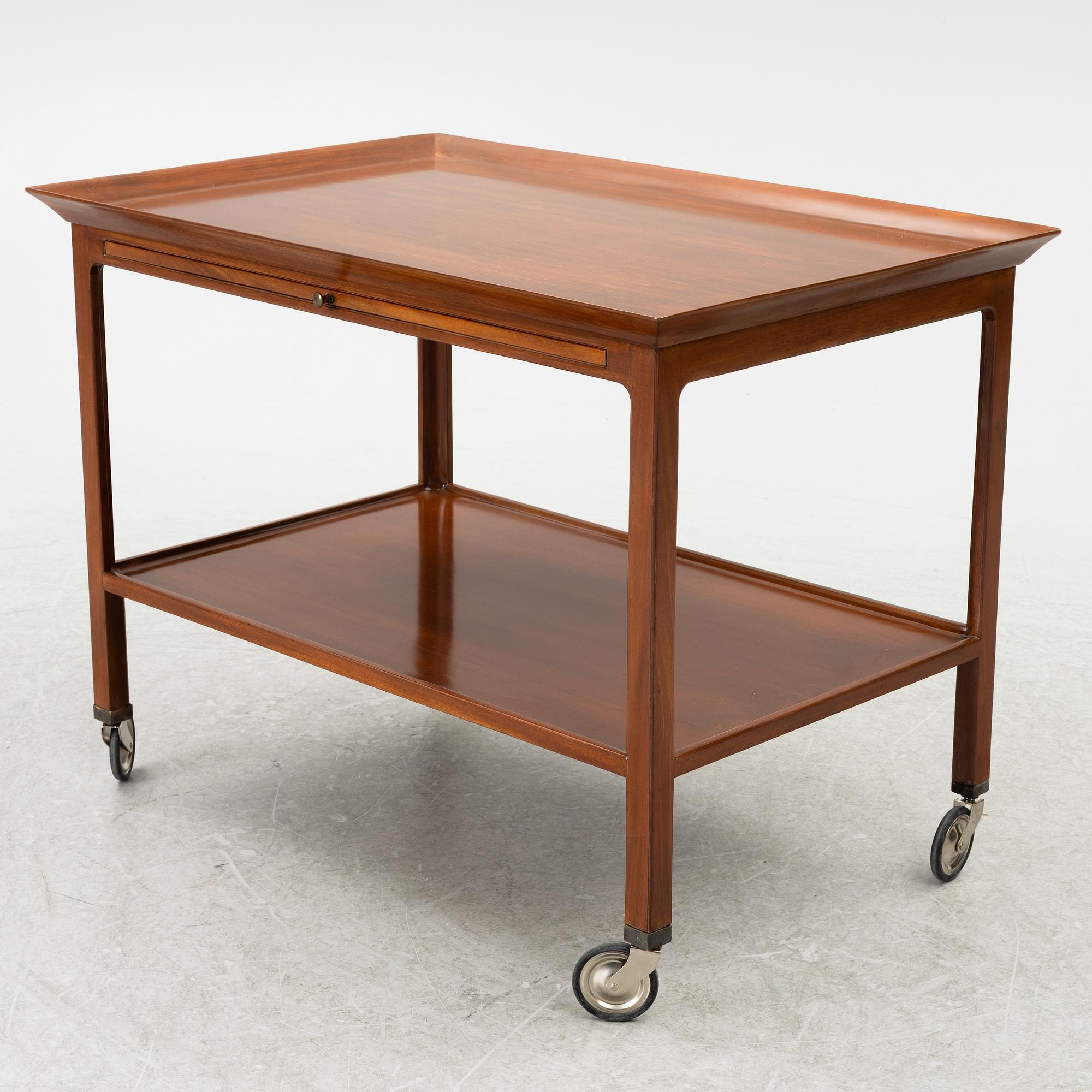 Serving cart, mid-20th century.