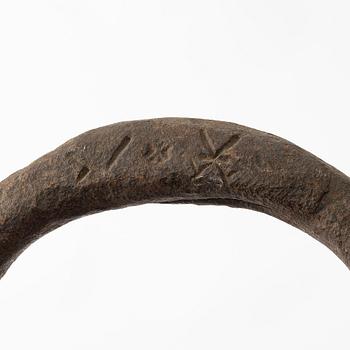 A set of eiht iron rings, Sweden, 17th / 18th century.