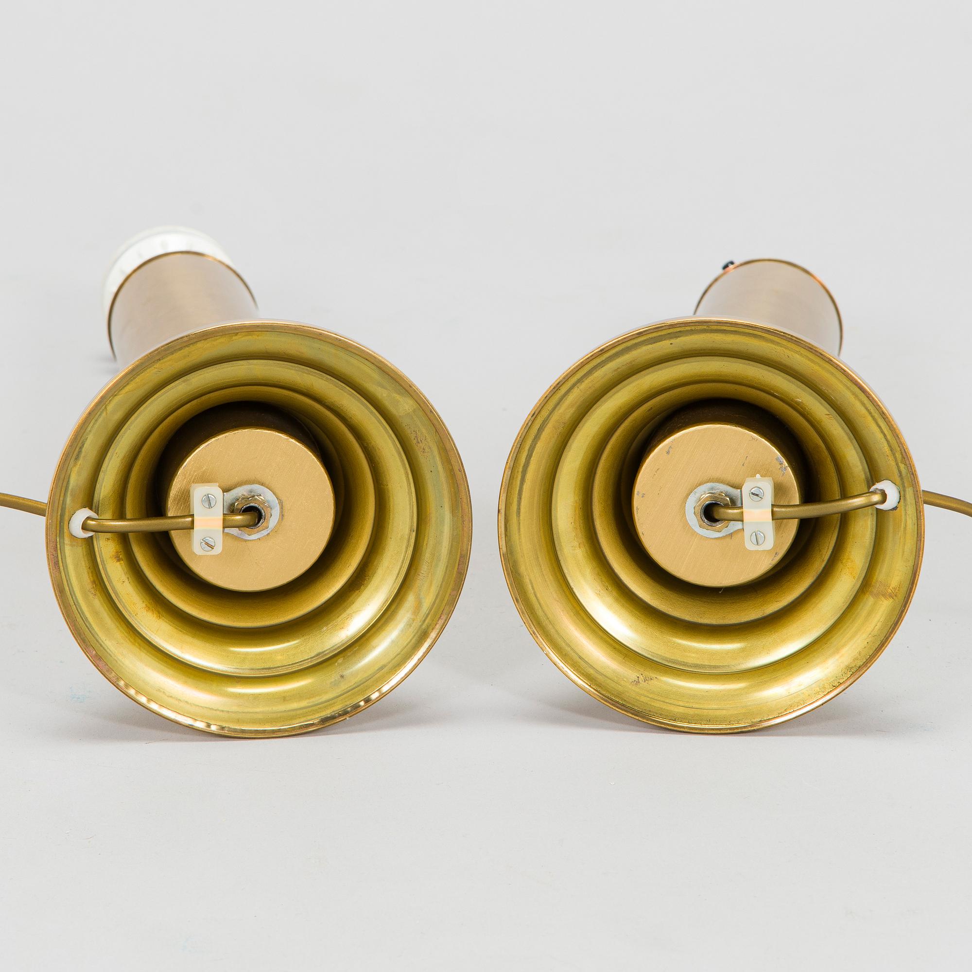 A pair of late 20th century table lamps, Bergboms.