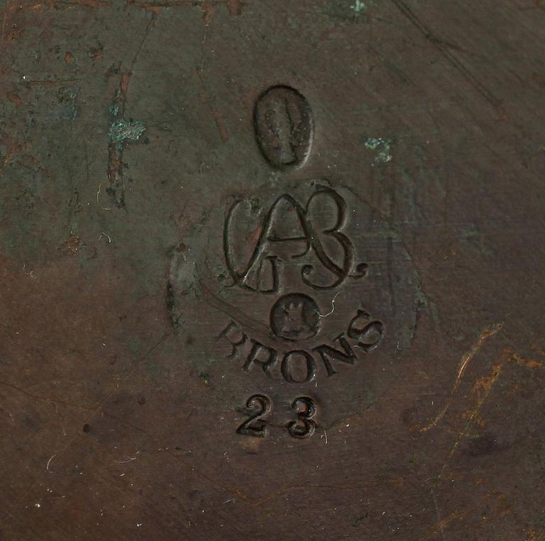 VASER, 2 st, brons, GAB, 1930/40-tal.