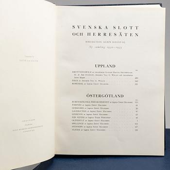 BOKVERK, Svenska Slott och Herresäten, 4 volymer, Natur och Kultur, Stockholm, 1930-tal.