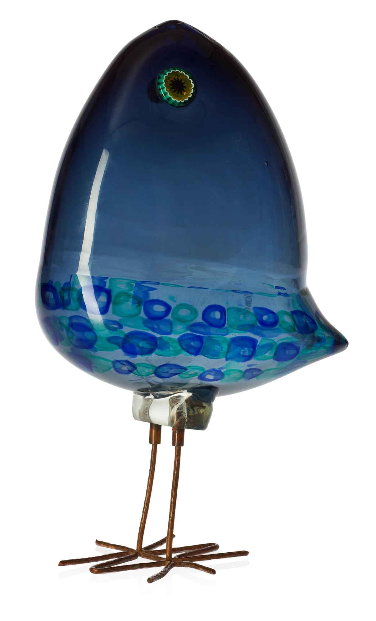 An Alessandro Pianon 'Pulcino' glass bird, Vistosi, Italy 1960's.