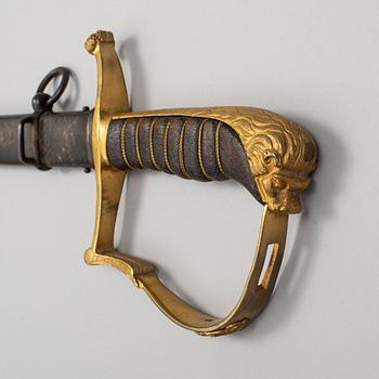 A Swedish infantry officer's sword 1899 pattern with scabbard.