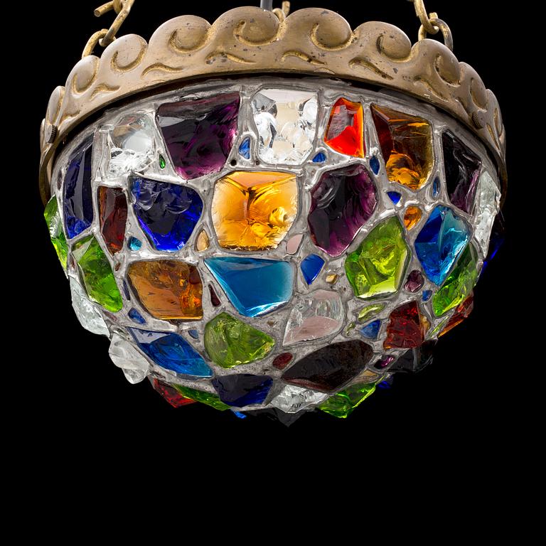 An early 20th century ceiling light.