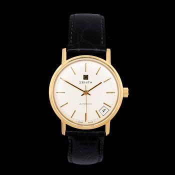HERRARMBANDSUR, 18 k guld, Zenith, bär dat 1976.