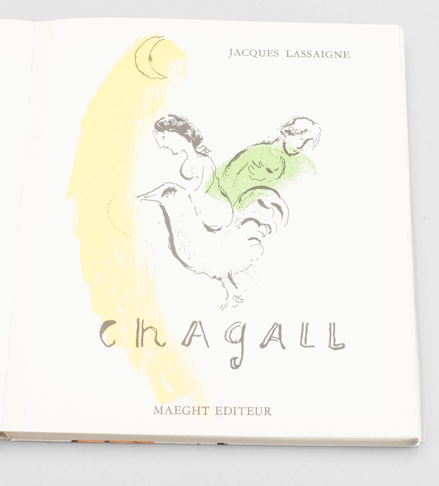 BOK, "CHAGALL", Jaques Lassaigne, Maeght Éditeur, Paris, 1957, med 15 litografier.
