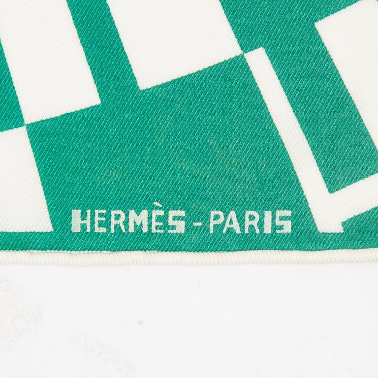 Hermès, a silk 'Op'H' scarf.