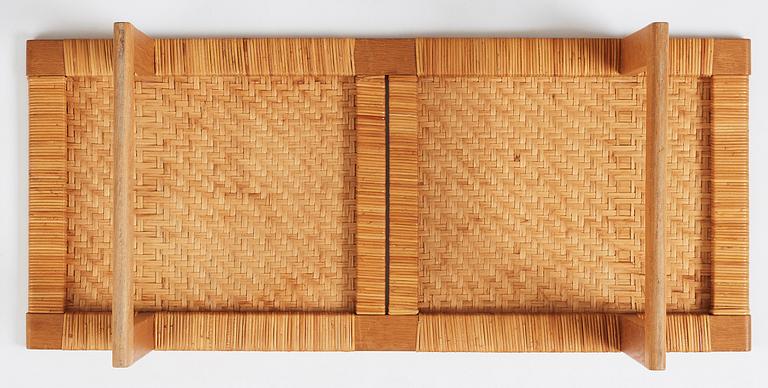 Børge Mogensen, an oak and rattan bench by cabinetmaker Erhard Rasmussen, Denmark 1950s/60s.