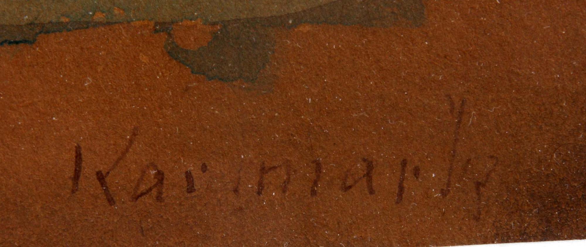 GERHARD KARLMARK, gouache resp olja på duk, sign.