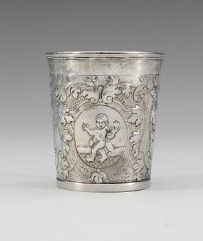 175. BÄGARE, silver. Ostämplad, sannolikt Ryssland, 1700-tal.