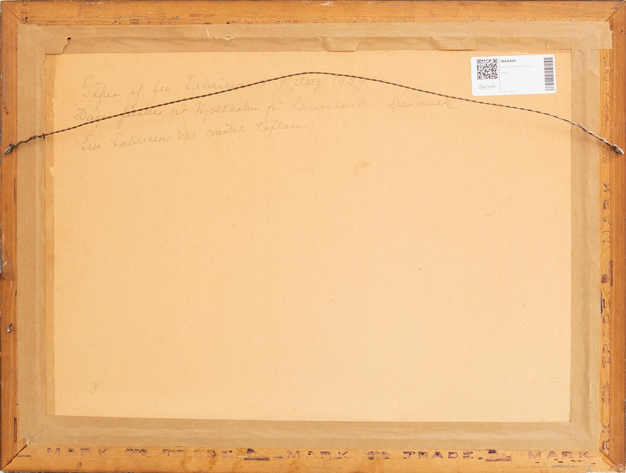 H Fabricius Flower Basket.